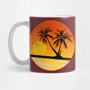 beach palm trees Mug